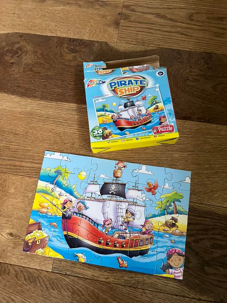 Grafix Piratenschip Puzzel - 30 Stukjes, Ophalen of Verzenden, 10 tot 50 stukjes