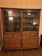 Mooie authentieke vitrinekast, Ophalen, Gebruikt, Met deur(en), 200 cm of meer