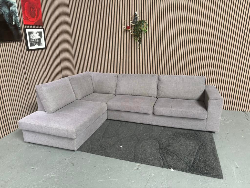 GRATIS LEVERING Hoekbank Grijs 295x210 GEREINIGD, Huis en Inrichting, Banken | Bankstellen, 250 tot 300 cm, Hoekbank, Ophalen of Verzenden