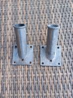 Vlaggenstokhouder aluminium, 50 tot 100 mm, Gebruikt, Overige typen, Ophalen of Verzenden