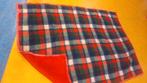 Vintage wollen deken met fluweelrand, Ophalen of Verzenden