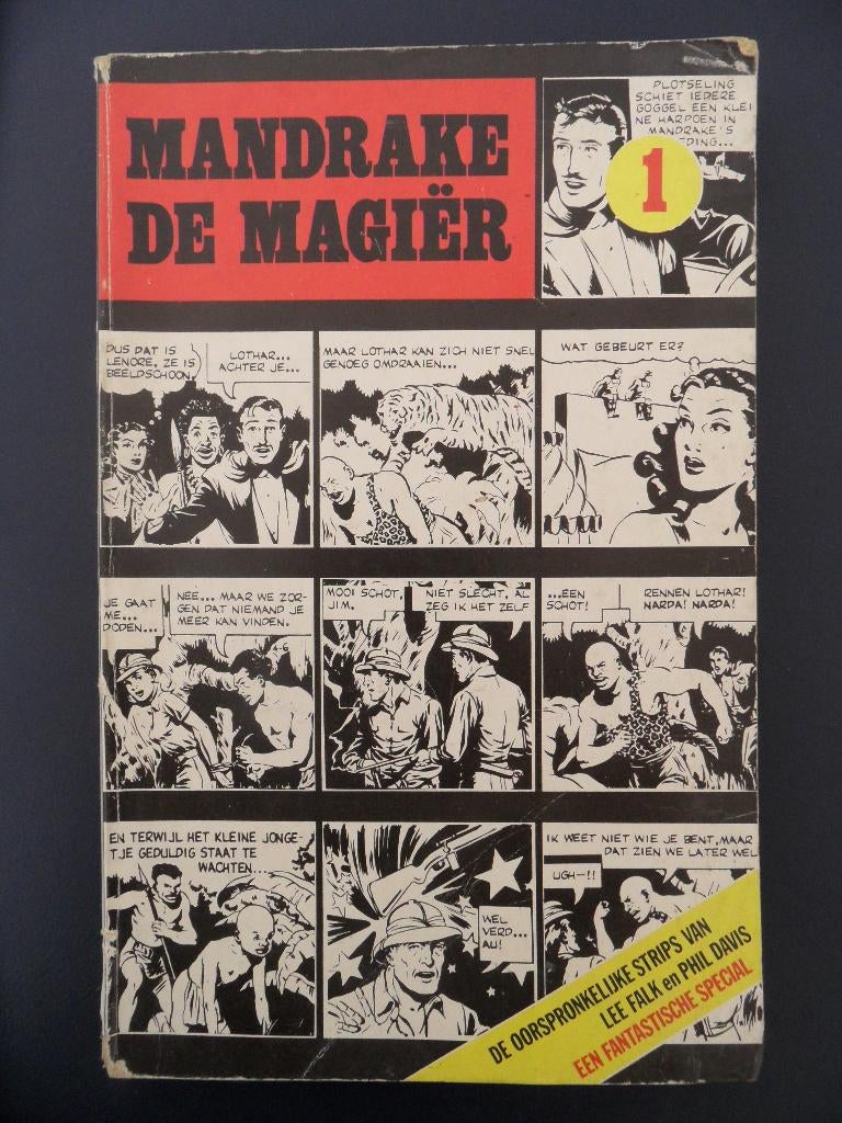 Mandrake de Magier. 1975, Eén stripboek, Ophalen of Verzenden, Gelezen