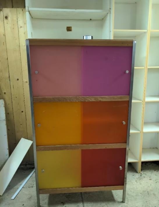 Fraai design wandkast, wandmeubel, Ophalen, Kunststof, Minder dan 150 cm, 25 tot 50 cm