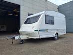 Elddis Shadowline 380 met voortent, Caravans en Kamperen, Elddis, Dwarsbed, Tot en met 2, Bedrijf