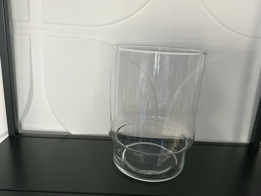 Glazen vaas, 50 tot 75 cm, Wit, Ophalen of Verzenden, Glas