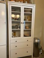 Mooie witte vitrinekast van IKEA Hemnes met lades, Ophalen, Gebruikt, 50 tot 100 cm, Glas
