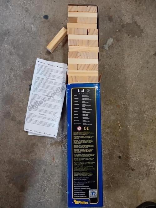 toren stapel spel Philo houten blokken nieuwe staat, Een of twee spelers, Ophalen of Verzenden, Nieuw
