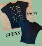 Guess apart shirt zwart kant + glitter 16 (176/xs), Ophalen of Verzenden, Zo goed als nieuw, Meisje, Shirt of Longsleeve