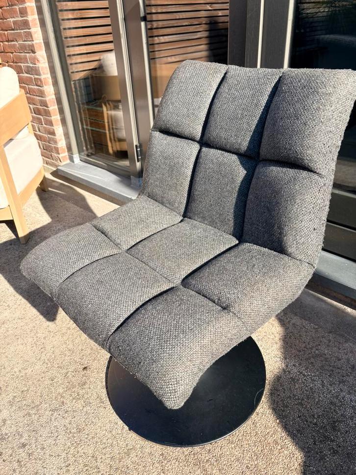 6x Eetkamerstoel Dutchbone – Grijs | Complete set 6, Huis en Inrichting, Stoelen, Zo goed als nieuw, Vijf, Zes of meer stoelen