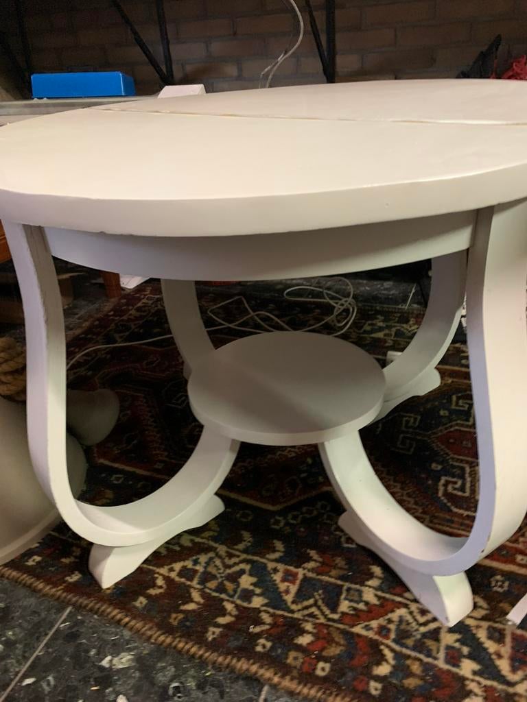 Prachtig wit salon tafeltje, Ophalen