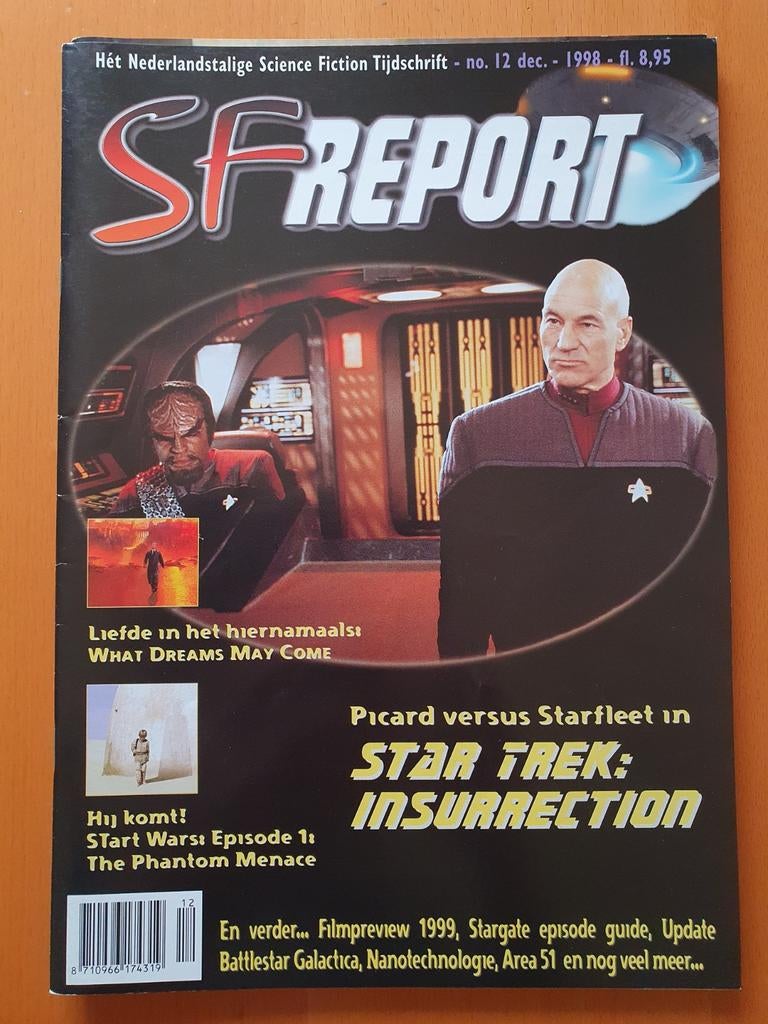 SF Report Magazine nummer 12 Star Trek Picard Cover 1998, Boeken, Tijdschriften en Kranten, Verzenden, Zo goed als nieuw, Muziek, Film of Tv
