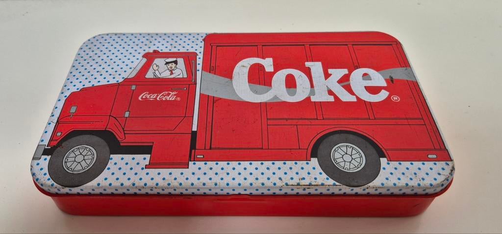 Vintage Coca-Cola opberg blik, Verzamelen, Ophalen of Verzenden, Gebruikt, Gebruiksvoorwerp