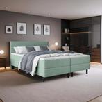 OP=OP Vaste Boxspring Basic | 160 x 200 Lindegroen, Gebruikt, Tweepersoons, Ophalen of Verzenden, 200 cm