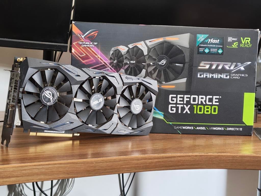 ASUS ROG Strix GeForce GTX 1080 Gaming Videokaart, Computers en Software, Videokaarten, Zo goed als nieuw, Nvidia, PCI-Express 3.0