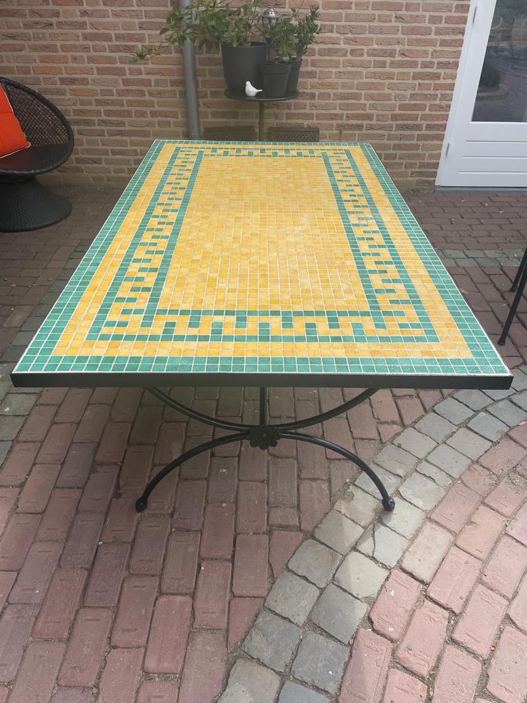 Mozaïek tuintafel, Ophalen, Gebruikt, Rechthoekig