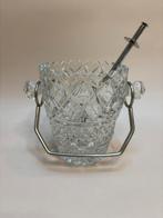 Vintage kristallen ijsemmer met tang, Ophalen of Verzenden