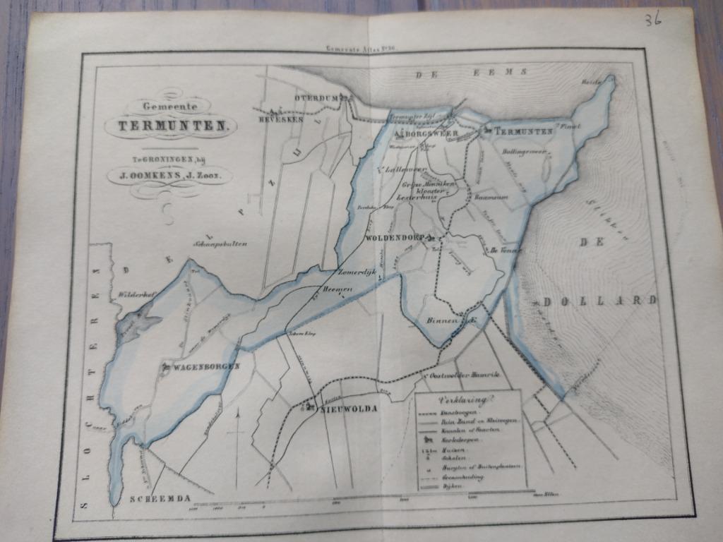 36 Termunten Oterdum Heveskes Borgsweer Woldendorp 1862, Ophalen of Verzenden
