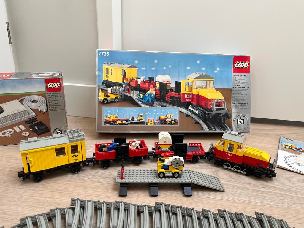 Lego Treinset 7735 uit de jaren '80 met extra's, Kinderen en Baby's, Speelgoed | Duplo en Lego, Gebruikt, Overige thema's, Lego