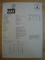 Mercedes LP 2223 Technische Brochure 1968 LP2223, Zo goed als nieuw, Mercedes-Benz, Mercedes, Ophalen of Verzenden