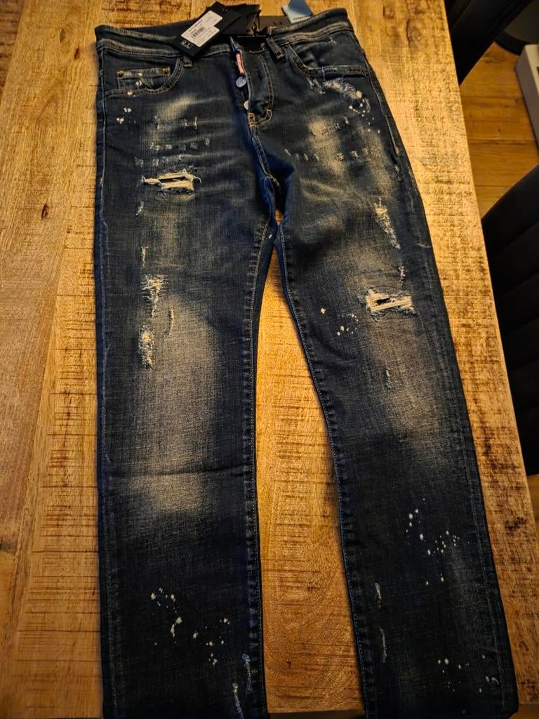 Dsquared2 broek, Ophalen of Verzenden, Zo goed als nieuw, Blauw, W32 (confectie 46) of kleiner