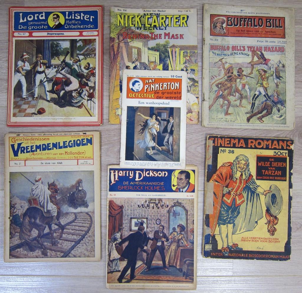 Gezocht pulpbladen Lord Lister, Pinkerton, Buffalo Bill etc, Ophalen of Verzenden