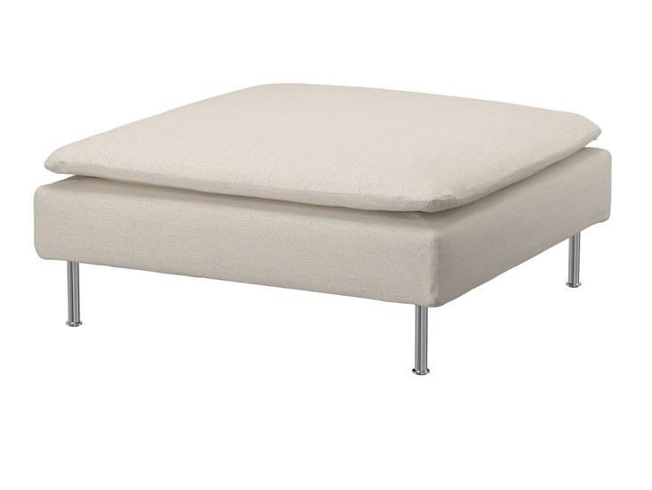 Soderhamn hocker poef licht blauw, Ophalen, Gebruikt, 90 cm, Eenpersoons