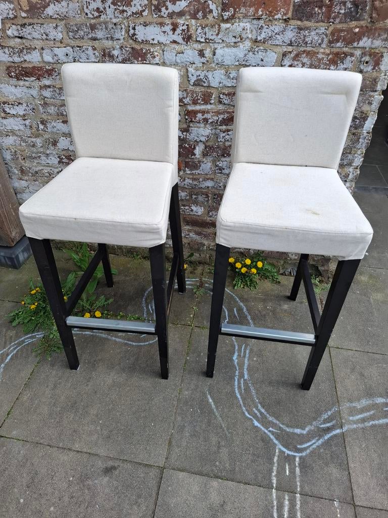 Barkrukken, Huis en Inrichting, Barkrukken, 2 krukken, Ophalen, Zo goed als nieuw, 60 tot 90 cm