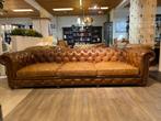 Exclusieve Vintage XXL chesterfield 5 zits bank 3mtr Cognac, Ophalen of Verzenden