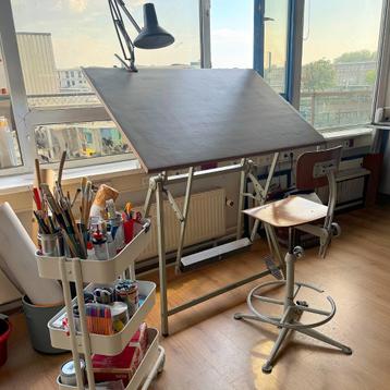 Rotanex _Vintage Drawing Table (Rare) beschikbaar voor biedingen