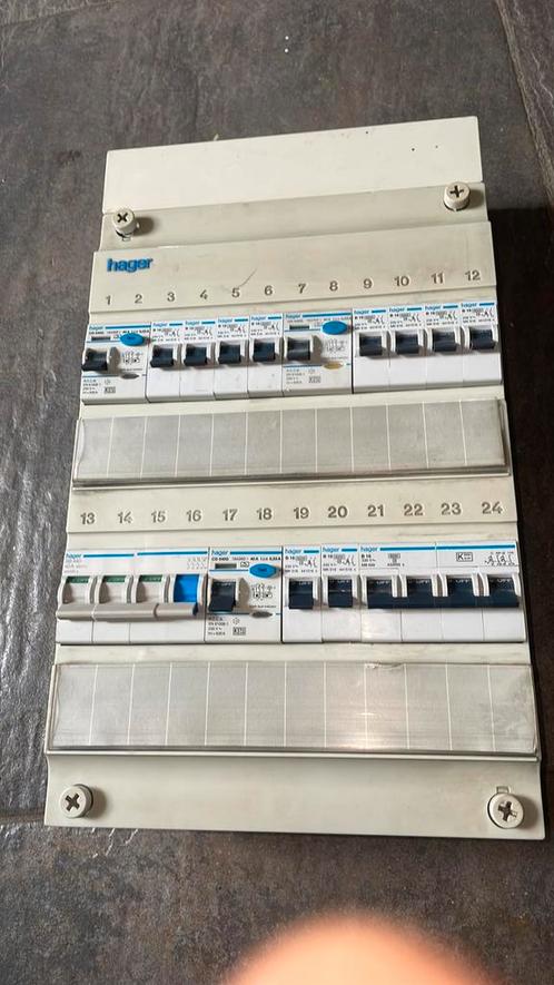 HAGER 3 fase groepenkast met fornuisgroep, Doe-het-zelf en Verbouw, Elektra en Kabels, Gebruikt, Overige typen, Ophalen of Verzenden