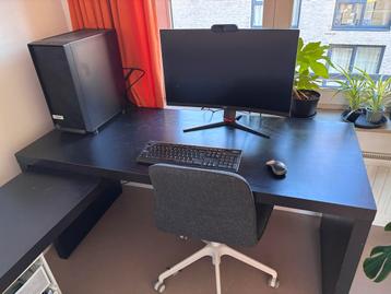 Ikea Malm bureau - zwart - afbeelding 2