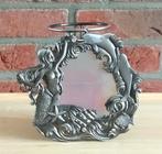 theelicht houder  zeemeermin / dolfijnen, volgnr 22, Grijs, Gebruikt, Ophalen of Verzenden, Metaal