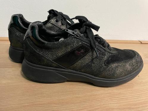 Sch9 - Zwarte stretch leren Xsensible schoenen maat 40, Kleding | Dames, Schoenen, Zo goed als nieuw, Sneakers of Gympen, Zwart