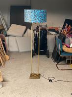 Loods 5 Gouden Lamp met Vrolijke Kap, Huis en Inrichting, Lampen | Vloerlampen, Ophalen, Zo goed als nieuw, Metaal, 100 tot 150 cm