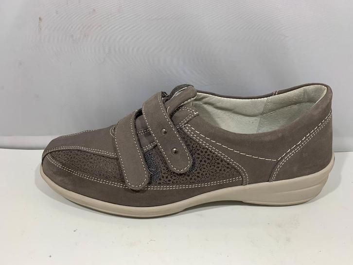 Medicus, maat 38,5 g grijs suède klittenband schoenen., Kleding | Dames, Schoenen, Zo goed als nieuw, Wandelschoenen, Grijs, Verzenden