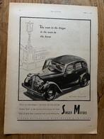Singer Super Ten Saloon originele advertentie 1948 vintage, Ophalen of Verzenden, Gelezen, Overige merken