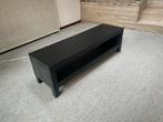 Zwarte houten salontafel, Ophalen, Gebruikt, 50 tot 100 cm, 100 tot 150 cm