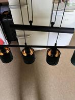 Velourse groene hanglamp, Huis en Inrichting, Lampen | Hanglampen, Ophalen of Verzenden, Zo goed als nieuw, Metaal, 75 cm of meer