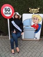 Verjaardag bord dansende 50 jarige Sarah, naar keuze., Ophalen, Nieuw, Abraham of Sarah