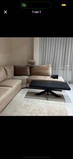 Eettafel met stoelen en salon tafel  te koop eikenhout zwart, Huis en Inrichting, Tafels | Eettafels, Ophalen of Verzenden, Rechthoekig