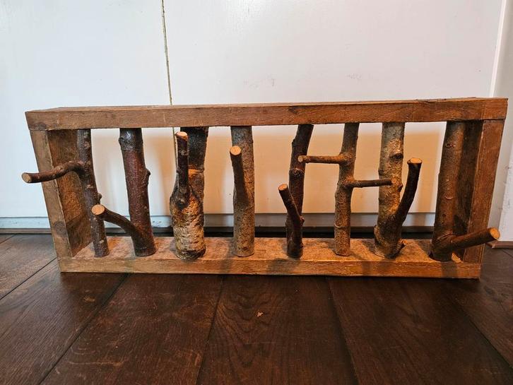 Mooie Houten Kapstok - Origineel Design, Huis en Inrichting, Woonaccessoires | Kapstokken, Gebruikt, Wandkapstok, Minder dan 100 cm