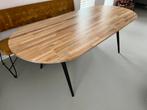 Woood Tablo eettafel ovaal + Tablo zwarte poten 220x90x75, Huis en Inrichting, Tafels | Eettafels, 100 tot 150 cm, Eikenhout, 200 cm of meer