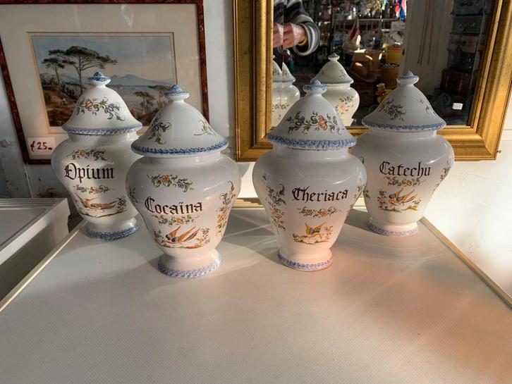 Potten Dux Toustiers keramische antieke apothekerspotten, Antiek en Kunst, Antiek | Keramiek en Aardewerk, Ophalen of Verzenden