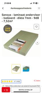 6 platen Sencys Isoboard laminaat ondervloer (7,52m²), Doe-het-zelf en Verbouw, Vloerdelen en Plavuizen, Ophalen, 30 cm of meer