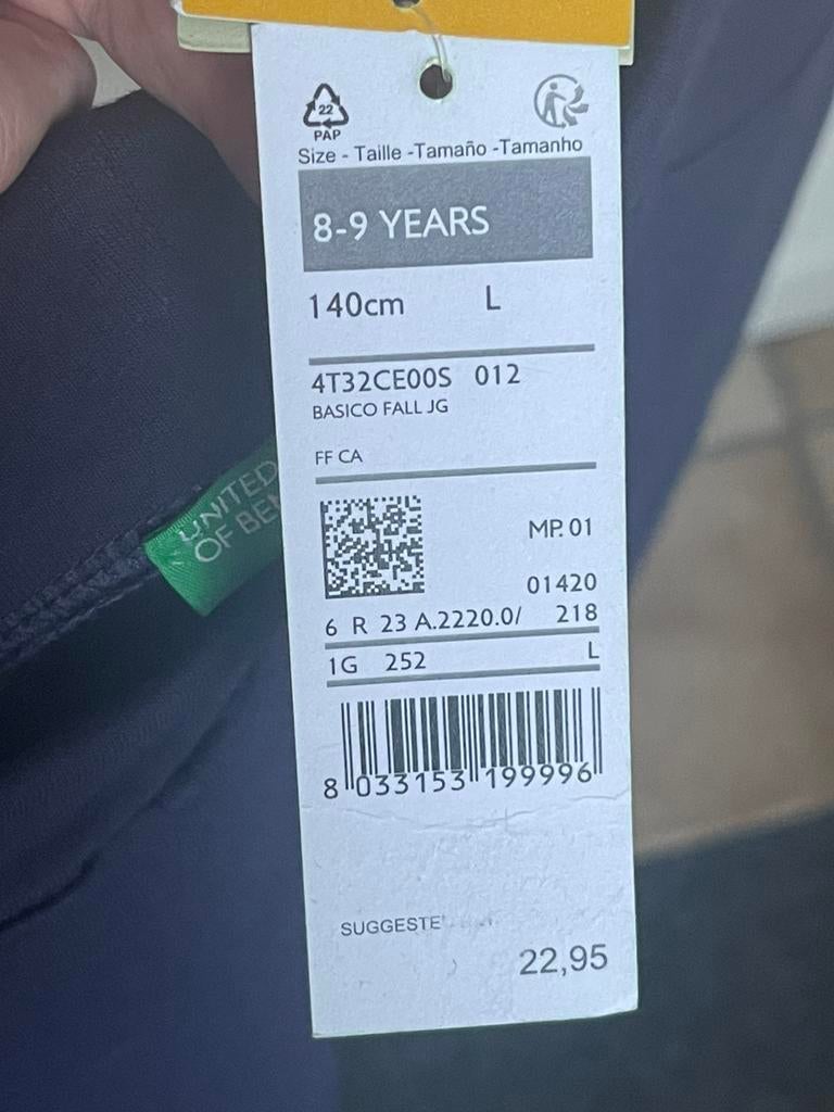 Nieuwe donkerblauwe  legging 8-9 jaar United Collers Ben., Ophalen of Verzenden, Nieuw, Meisje, Broek