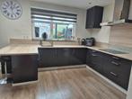 U-vormige grijze keuken met licht aanrechtblad, Huis en Inrichting, Ophalen, Gebruikt, Grijs, U-keuken