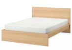 Ikea Malm bed 180 x 200 inclusief twee nachtkastjes, Huis en Inrichting, Slaapkamer | Bedden, Ophalen, Gebruikt, Bruin, Tweepersoons