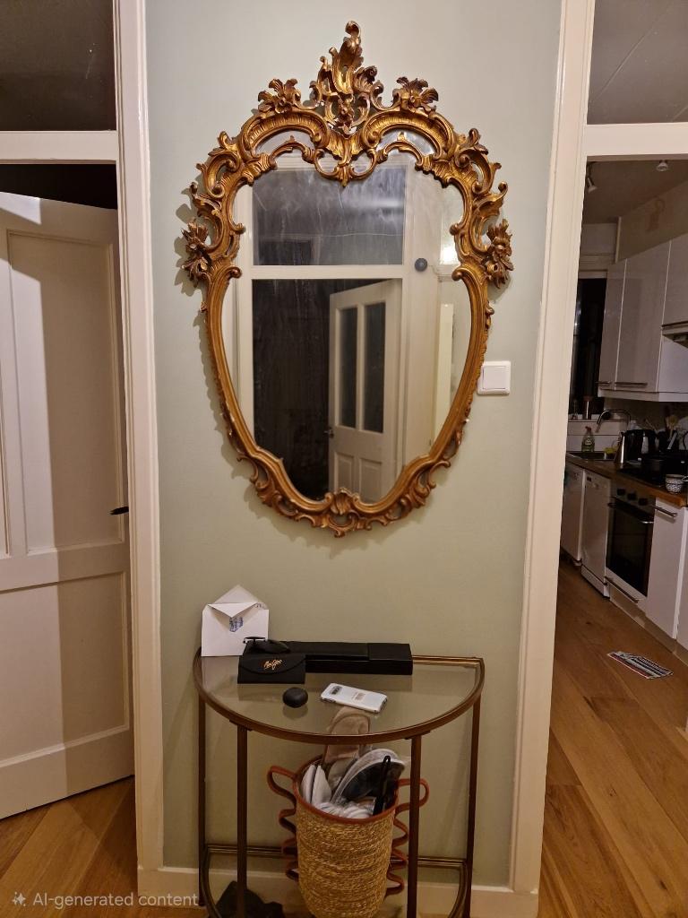 Beautiful baroque mirror from Italy, Ophalen, Gebruikt