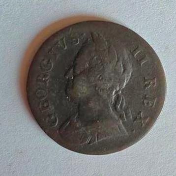 Half penny 1754 George II Britanië  beschikbaar voor biedingen
