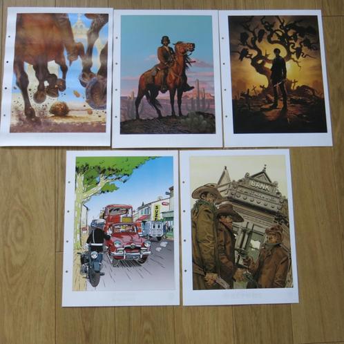 5 Silvester A3 prints o.a. Marshal Bass, Verzamelen, Stripfiguren, Zo goed als nieuw, Plaatje, Poster of Sticker, Ophalen of Verzenden